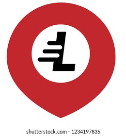 letter L and map pin. logo concept. Designed for your web site design, logo, app, UI