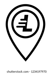 letter L and map pin. logo concept. Designed for your web site design, logo, app, UI
