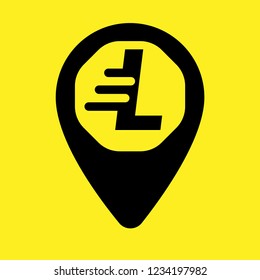 letter L and map pin. logo concept. Designed for your web site design, logo, app, UI