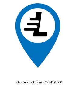 letter L and map pin. logo concept. Designed for your web site design, logo, app, UI