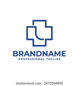 Letter L Medical Cross Lowercase Logo, suitable for business related to Medical Cross or Pharmacy with L initial
