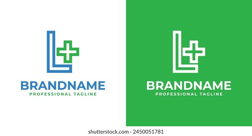 Letter L Medical Cross Modern Logo, suitable for business related to Medical Cross or Pharmacy with L initial