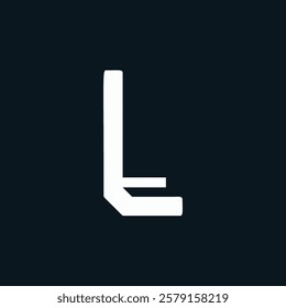 Letter L Minimal Business Logo With 3D Cut with Line | L Letter Typography Symbol