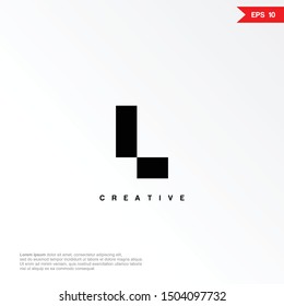 Letter L minimalist logo icon design template elements
