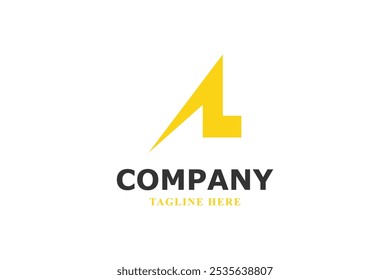 letter a and l modern electric logo