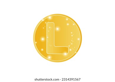 letter L modern glowing style logo design template