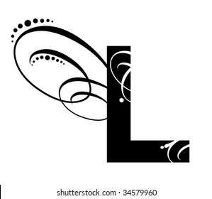 Letter L - Modern Initial