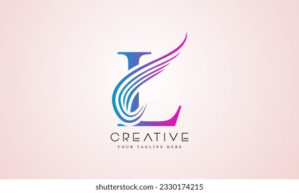 Letter L Modern Shape Logo Design Template Element