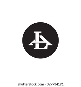 letter A and L monogram circle logo