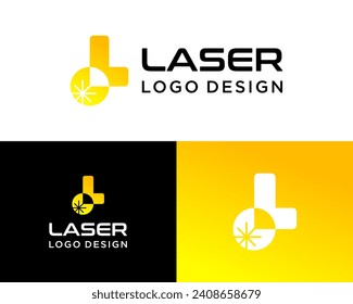 Letter L monogram industrial laser machine logo design.

