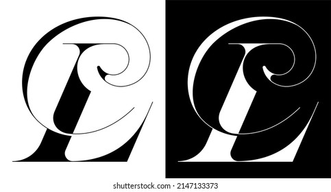 letter L monogram initial branding logo vector branding