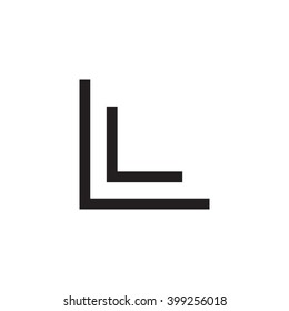 Letter L L Monogram Logo White Stock Vector Royalty Free 399267955