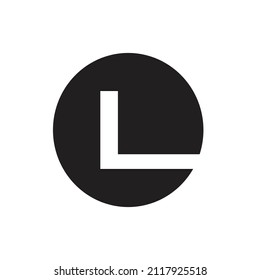 Letter L Monogram Logo Design, Creative Modern Icon L, Black and White