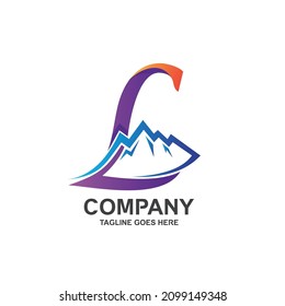 Diseño del logotipo de la montaña L