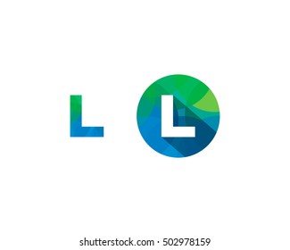 Letter L Multiply Colorful Shadow Logo Design Template