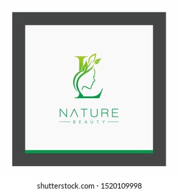 Letter L Nature Beauty Letter Logo Design Vector Icon