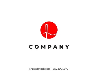 letter l needle and sewing thread taylor logo