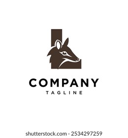 Letter L Numbat Logo Icon vector