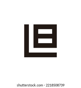 Letter L number 8 square geometric symbol simple logo vector