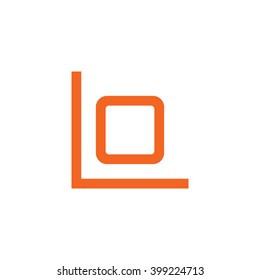 letter L and O monogram logo orange