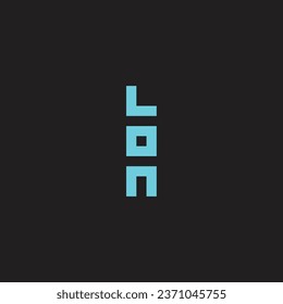 Letter L, o and n square, geometric symbol simple logo vector