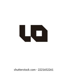 Letter L o square geometric symbol simple logo vector