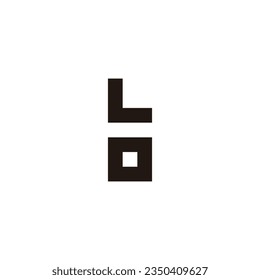 Letter L and o square geometric symbol simple logo vector