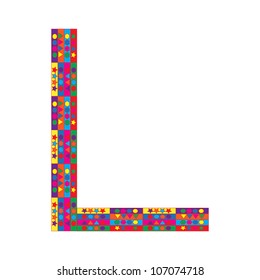 Letter L on white background