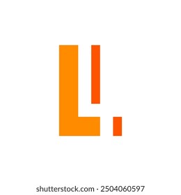 letter l orange color vector logo symbol design