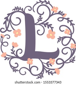 Letter L/ ornate monogram collection