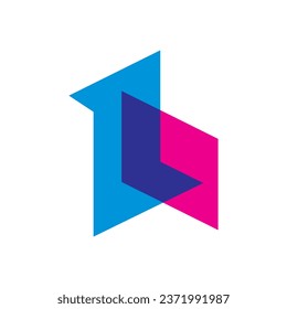 Letter L overlap icon logo vector template.