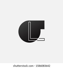 Letter L Overlaping Abstract Oil Pump logo icon. Black  Oil Pump shape with  outline letter logo icon vector design concept for industrial business.