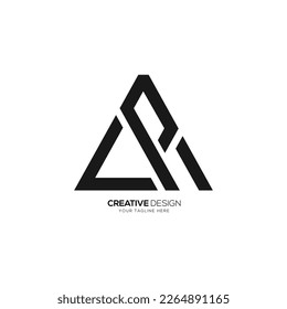 Letra A L P logotipo monográfico de forma moderna