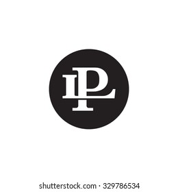 letter L and P monogram circle logo
