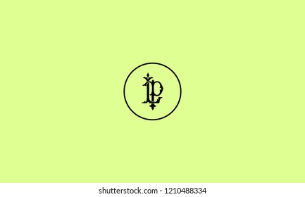 LETTER L AND P MONOGRAM LOGO WITH CIRCLE FRAME FOR LOGO DESIGN OR ILLUSTRATION USE