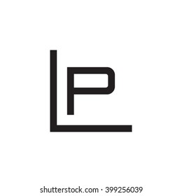 Letter L And P Monogram Logo Black