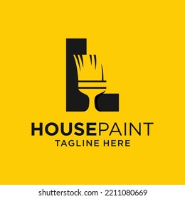 Letter L Paint Brush Logo Design Template Inspiration, Vector Illustration.