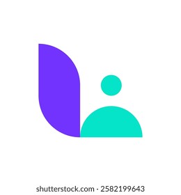 Letter L people simple modern logo