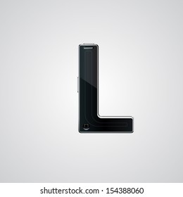 the letter l  in phone style