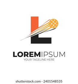 Letter L Pickleball Ball Initials Logo Design Vektorgrafik