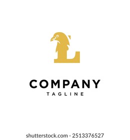 Letter L Pigeon Logo Icon Vector