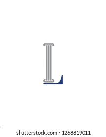 Letter L With Pillar Law Logo Icon 001