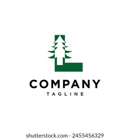 
Letter L Pine Logo icon vector template.eps