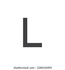 Letter L pixel icon. 
Pixel style english alphabet.
Sign for web, design and 8 bit games.
Vector symbol.