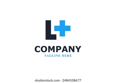 letter l plus medical or hospital logo