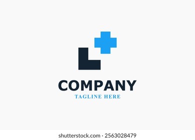 letter l plus medical logo design