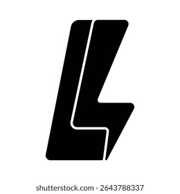 letter l power logo, unique illustration design