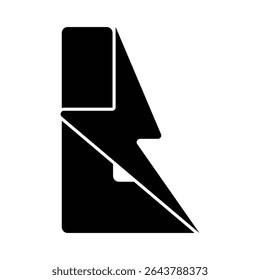 letter l power logo, unique illustration design