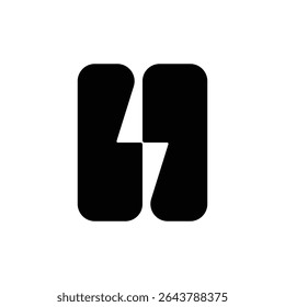 letter l power logo, unique illustration design