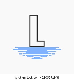 Letter l and Puddle Water Logo Template Design Vector, Emblem, Design Concept, Creative Symbol, Icon